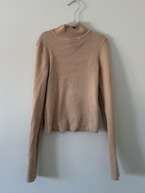 H&M Ribbed Beige Turtleneck Sweater (size XS)